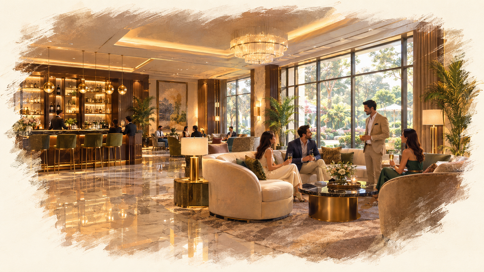 Magnolias 2 residents' lounge and bar